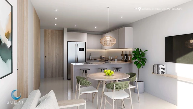 Render 1 del Apartamento Tipo 01 - Bulan Sky Line Cartagena