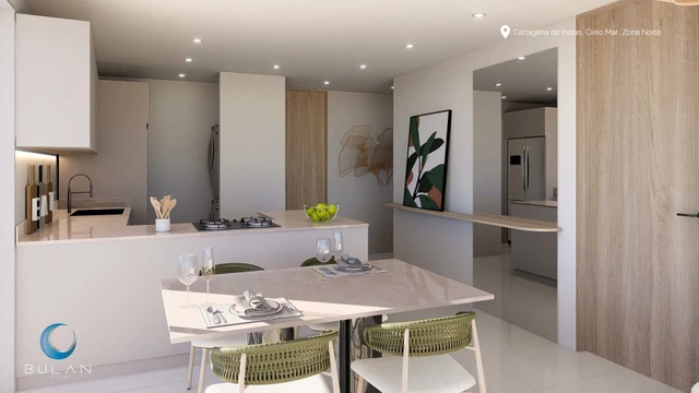 Render 1 del Apartamento Tipo 06 - Bulan Sky Line Cartagena