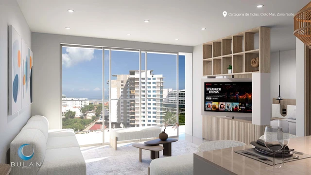 Render 2 del Apartamento Tipo 08 - Bulan Sky Line Cartagena