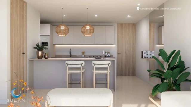 Render 1 del Apartamento Tipo 08 - Bulan Sky Line Cartagena